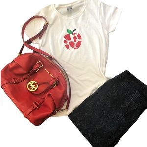 Cow Print Apple T-shirt